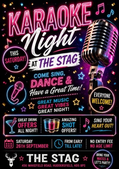 karaoke night at the stag